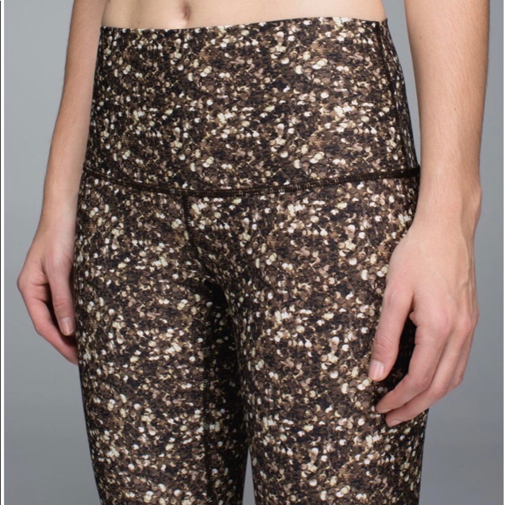 Lululemon shine tight gold sequin wonderunders